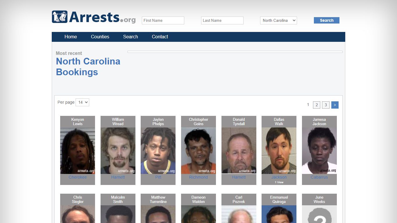 North Carolina Arrests and Inmate Search